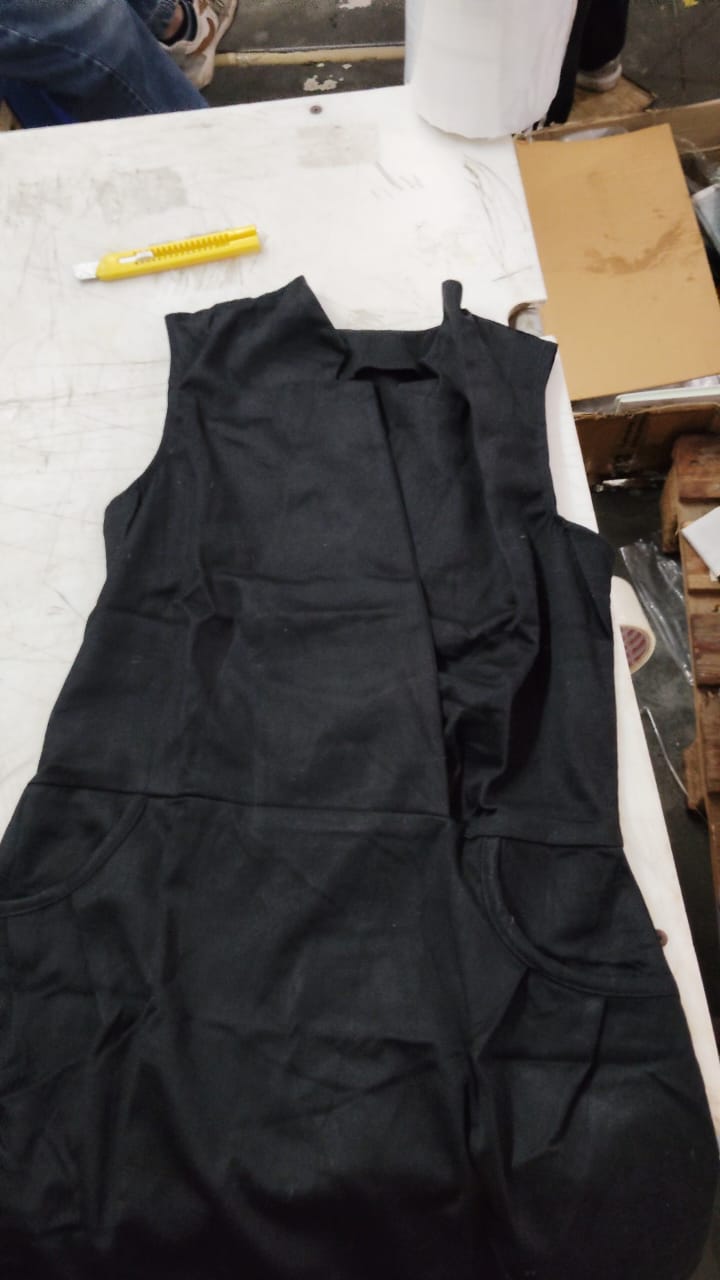 Women Black Color Frock Dress Size M