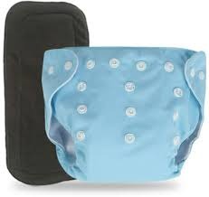 Reusable Cloth Baby Diaper Light Blue Colour