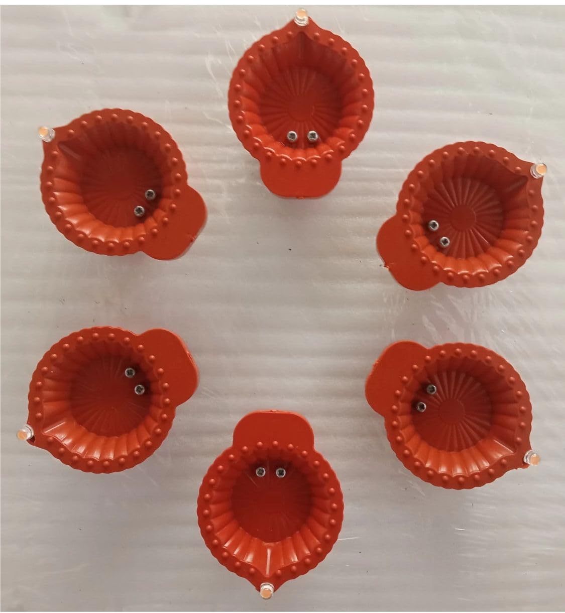 Water Sensor Electric Led Diyas Plastic Flameless Pack Of 6