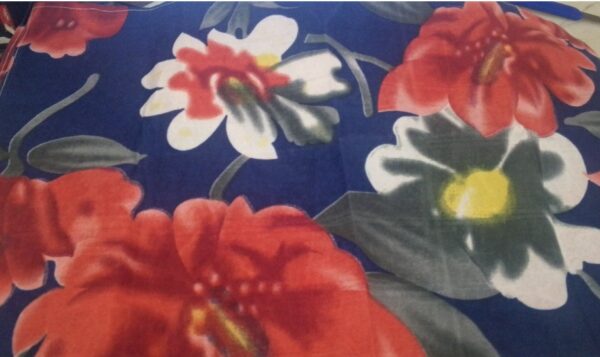 Blue Printed Double Bedsheet 2 Pillow Cover