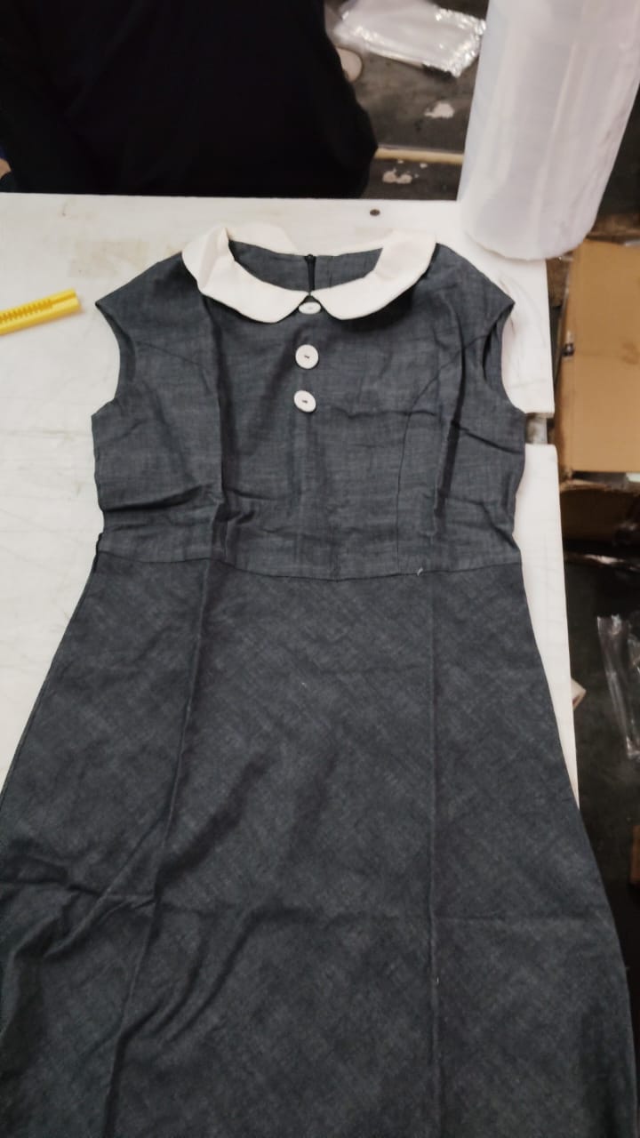 Women Grey Color Dress Size L