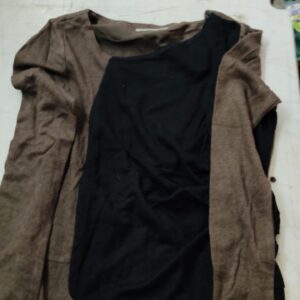 Women Grey And Black Color Dress Size L