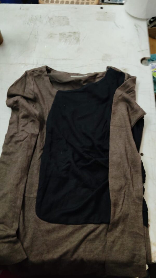 Women Grey And Black Color Dress Size L