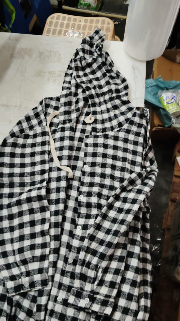Women Check Black And Black Jacket Size Xl