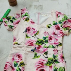 Women Flower Printed Dress Size M