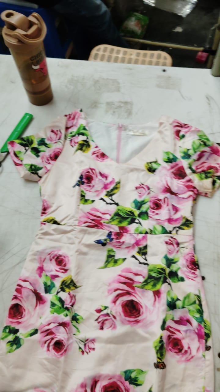 Women Flower Printed Dress Size M