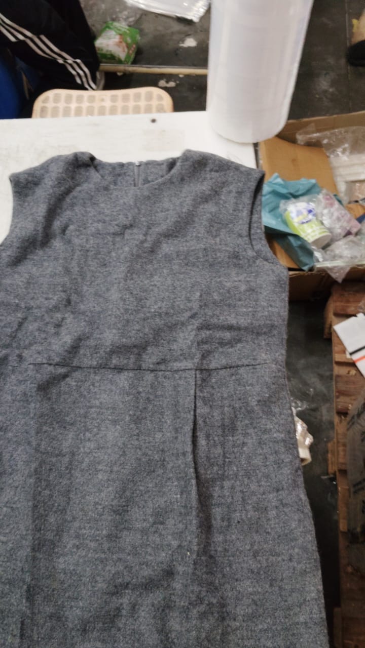 Women Grey Color Long Dress Size Xl