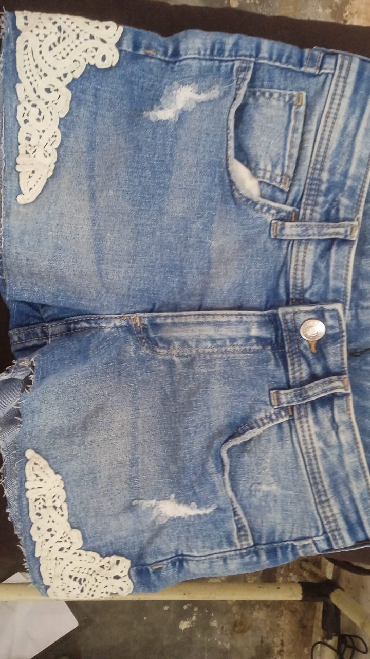 Includ Girls Washed Cotton Denim Shorts Size 12 To 13 Y Colour Blueoty