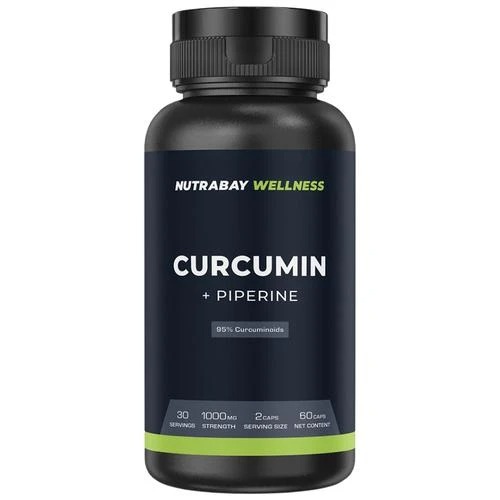 Nutrabay Wellness Curcumin Extract With Piperine Capsules 1000Mg 60 Pcs