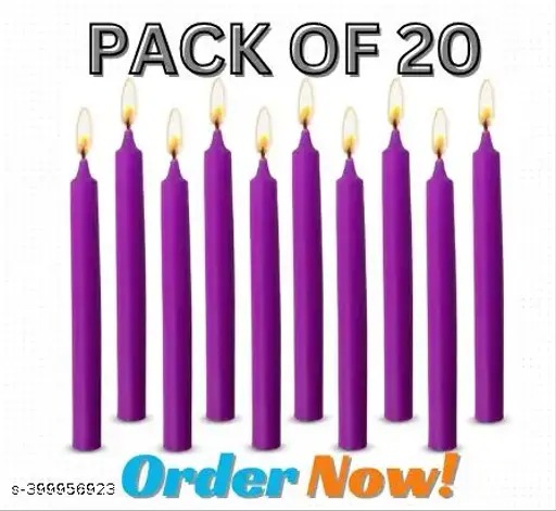 Chime Candles Set Of 20 Pink Color
