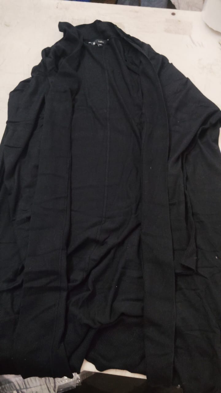 Women Black Color Long Jacket Size Xl
