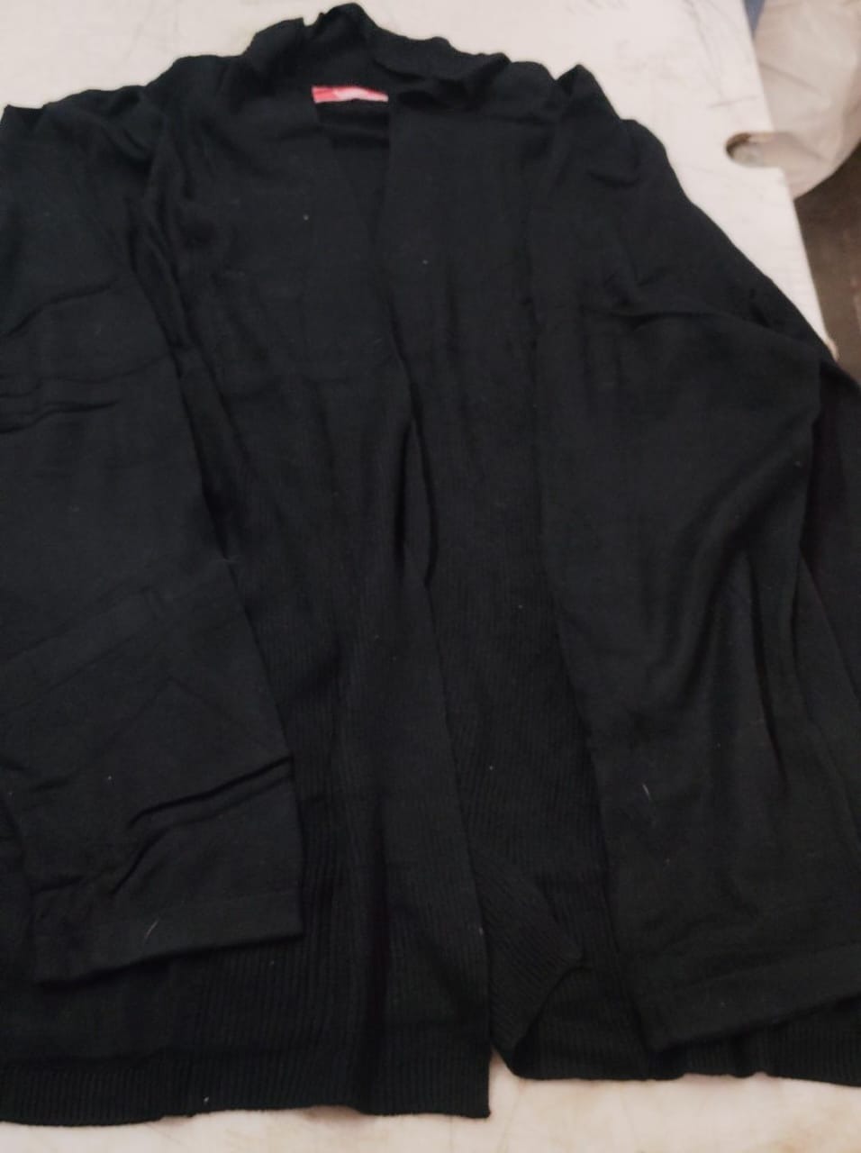 Women Black Color Long Jeacket Size Xl
