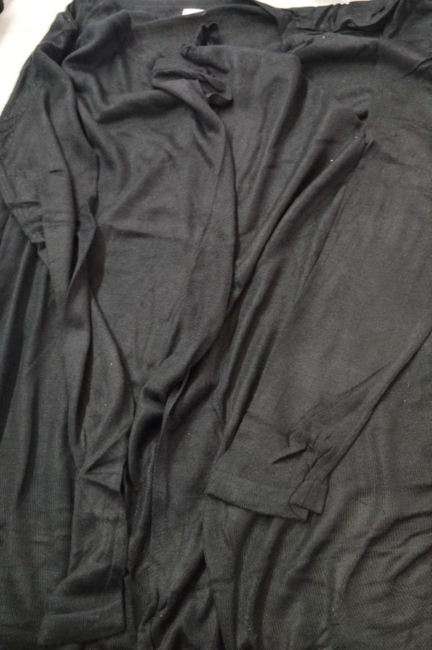 Women Black Color Long Jeacket Size Xl