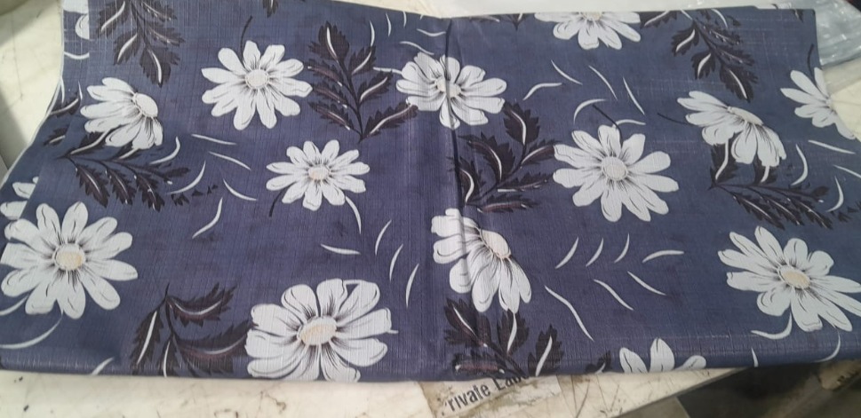 Flower Printed Pvc Anti Slip Skid Shelf Mat Grey 5 Mtr
