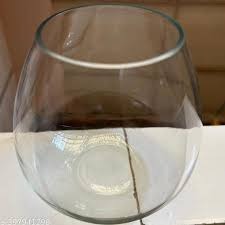 Dazzleberry Clear Glass Vase Decorative Oval Glass Flower Vase For Living Room