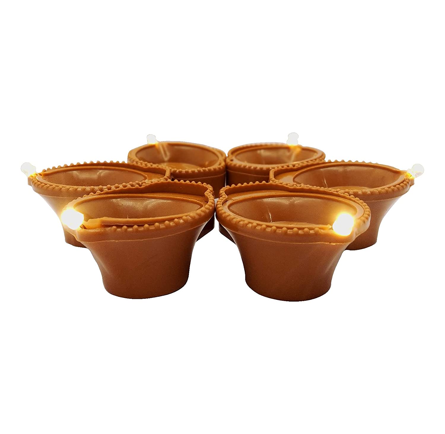 Plastic Diya For Eco Friendly Diwali Decorations 6 Pcs