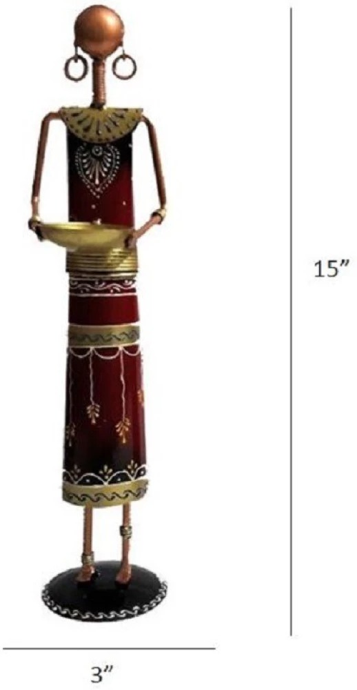 Fiesta Decorative Showpiece 38 Cm Iron Red