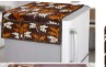 Fridge Brown Printed Top Cover