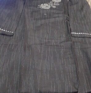 Women Black Printed Kurta Size 42