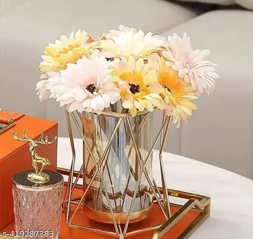 Decor Seller Pebble Vase In 9 Inch White Color Vase