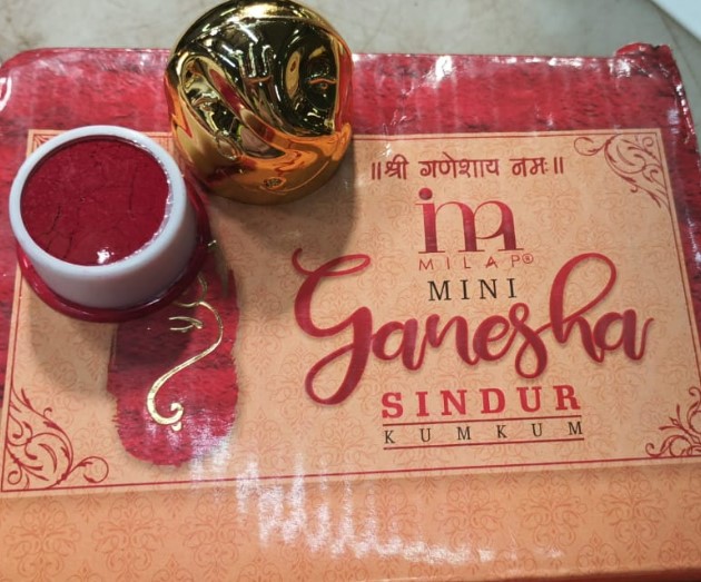 Shri Ganeshaye Nam Mini Ganesha Sindur Kumkum 5 Gm Pack Of 12