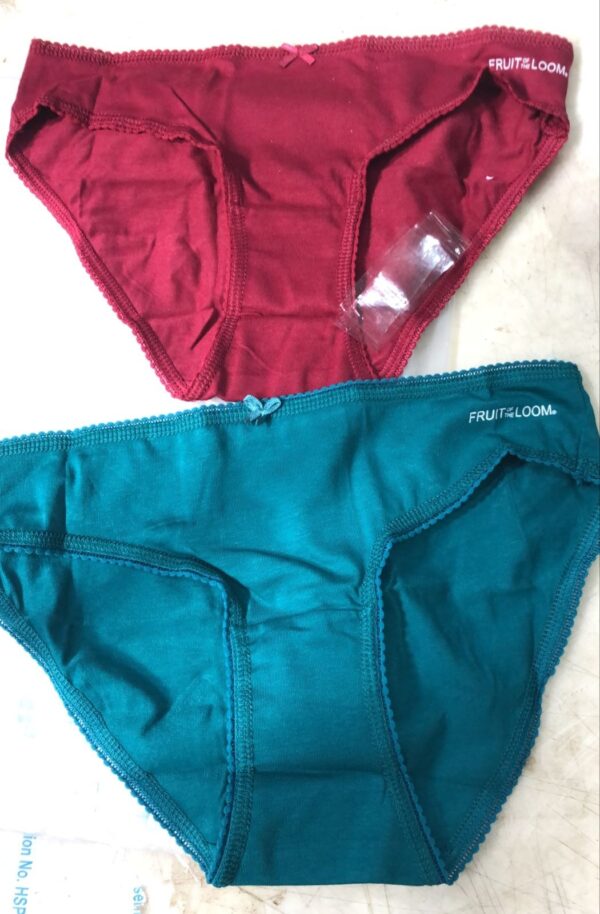 Fruit Of The Loom Green And Red Color Pantie For Women Size Xl Pack Of 2