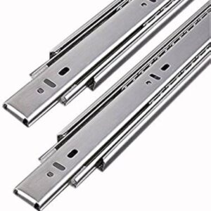 Stainless Steel 5 Ball Bearing Telescopic Slide Drawer Channel 300Mm 2 Pcs
