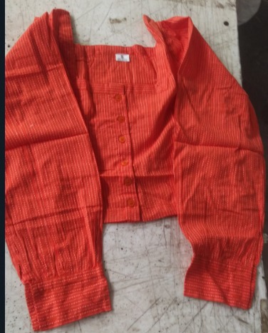 Girls And Women Orange Color Top With Latest Design Size S