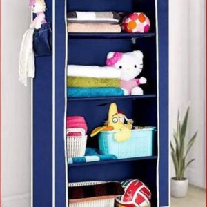 Plastic Shoe Rack Blue 3 Layer