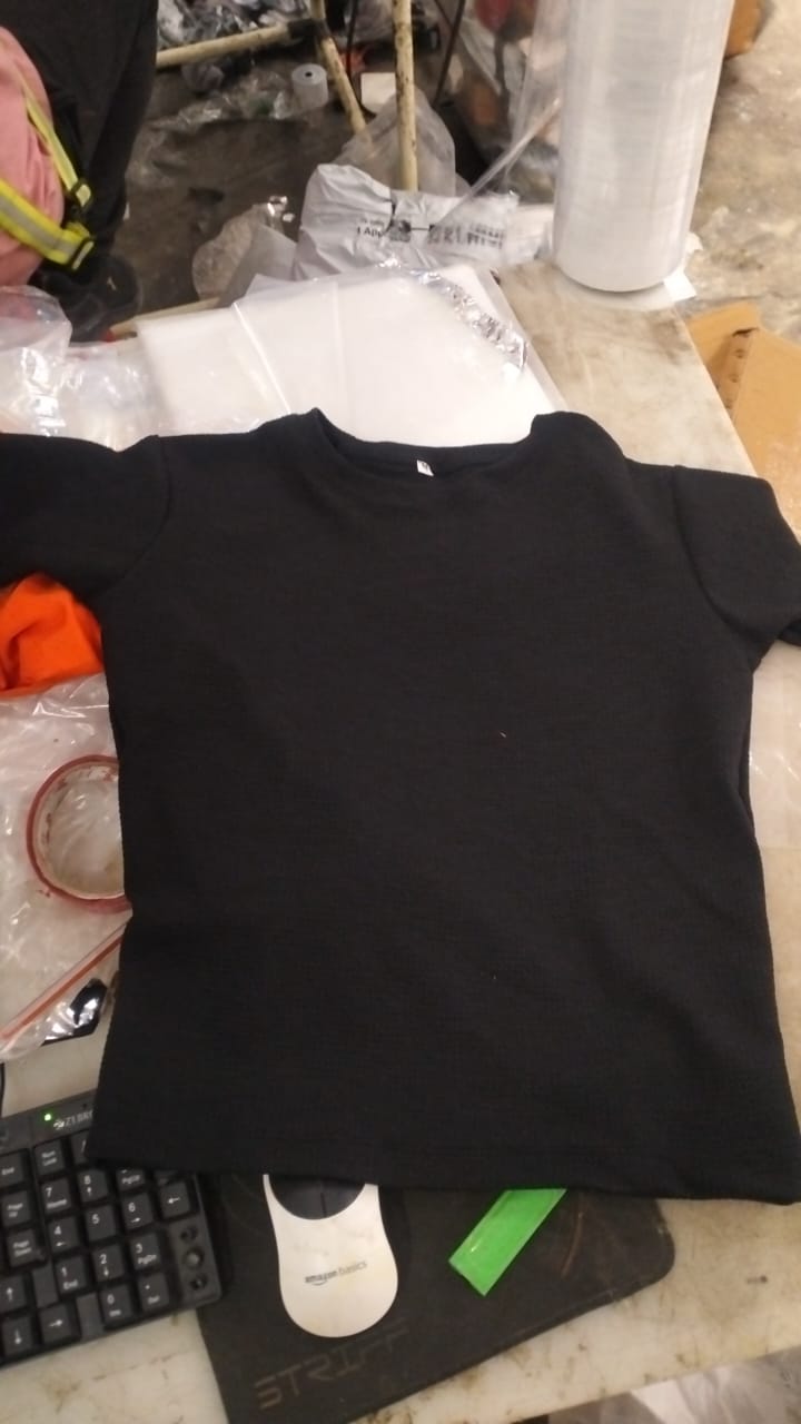 Girl Black Top T Shirt Size M