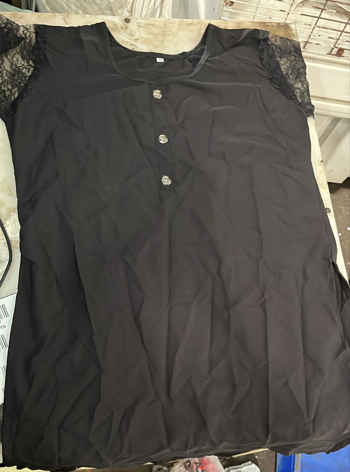 Women Black Colour Short Kurti Size Xxl