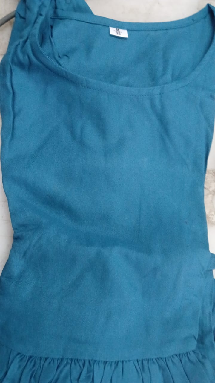 Kurti For Women Color Teal Blue Size M