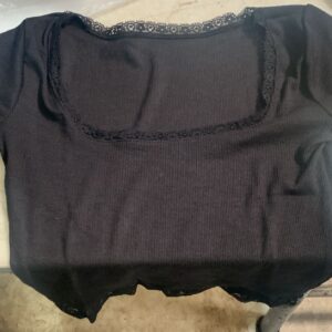 Girl Black Color Top Size S