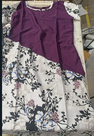 Women Kurta White Printed Size M