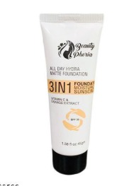 Beauty Phoria 3 In 1 Hd Foundation Moisturizer Sunscreen 45 Gm
