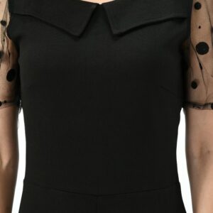 Women Bodycon Black Above Knee Mid Thigh Length Dress Size L