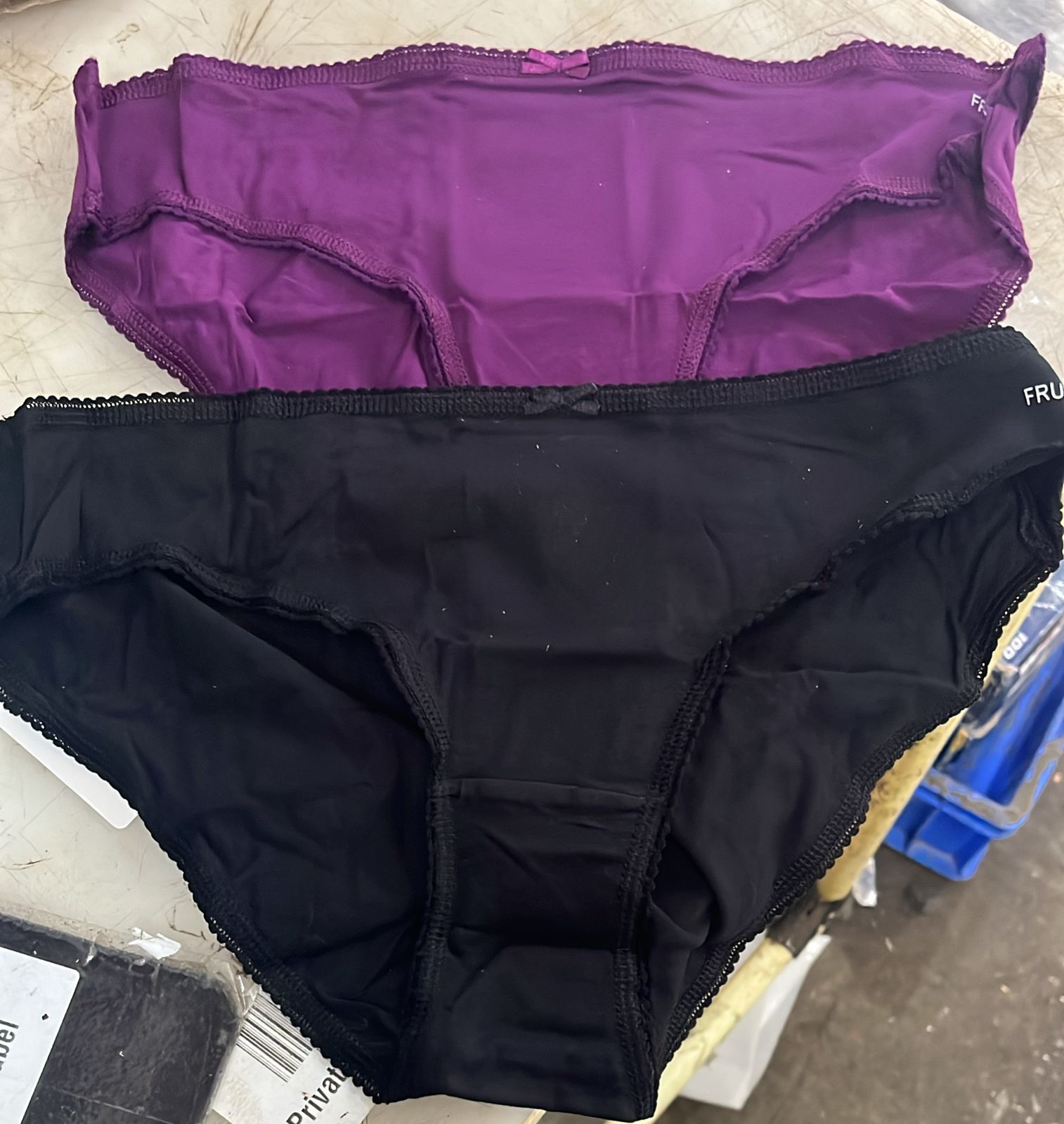 Fruit Of The Loom Womens Panty Purple And Black Size 3Xl Pack Of 2