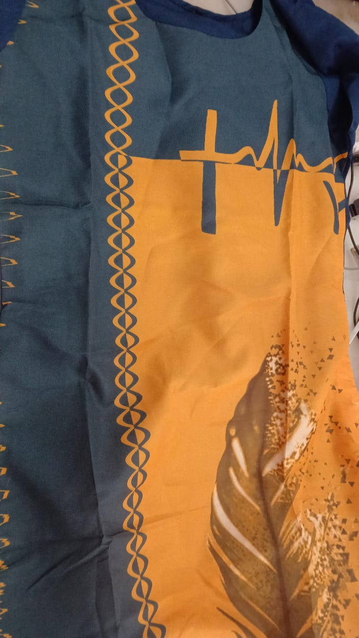 Kurti For Women Colour Blue Yellow Size S
