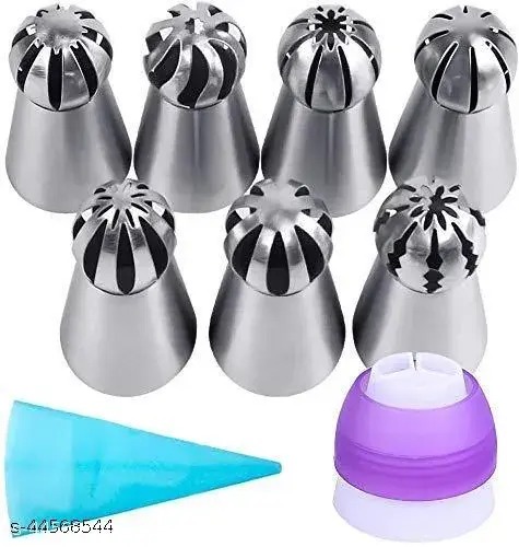 Russian Ball Piping Nozzles SetRoyale Mesum Russian Ball Tips With Reusable Pastry Bag