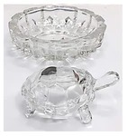Kachua Plate Glass Crystal Turtle Tortoise With Plate