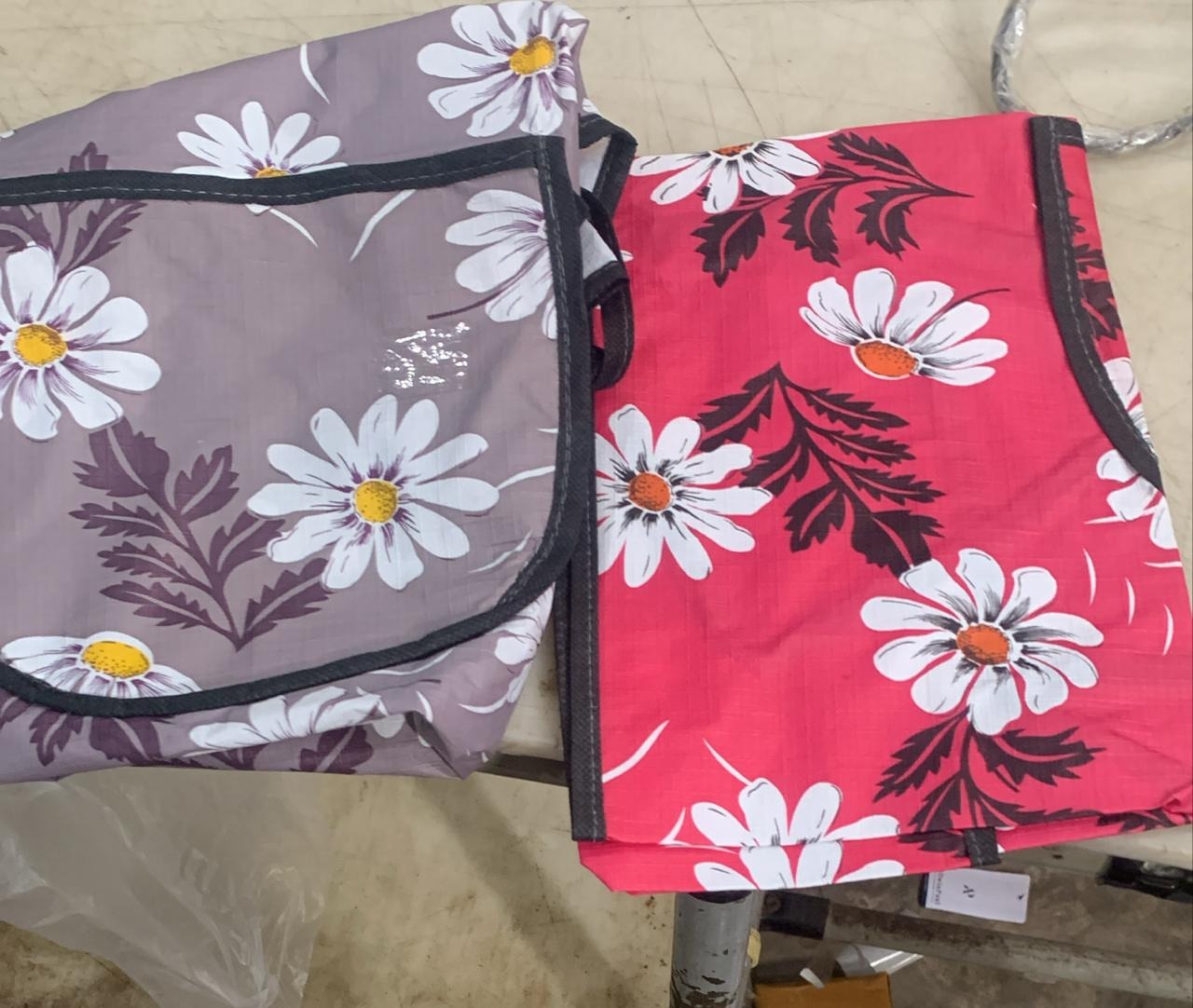 Pink And Light Brown Printed Chef Cover 2 Pcs