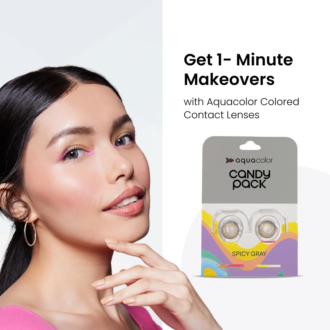 Aquacolor Spicy Grey Candy Pack Zero Power Colored Lenses