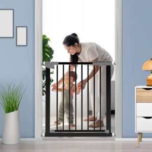 Star Daisy Metal Baby Gate Black Size 76 X 83 Cm