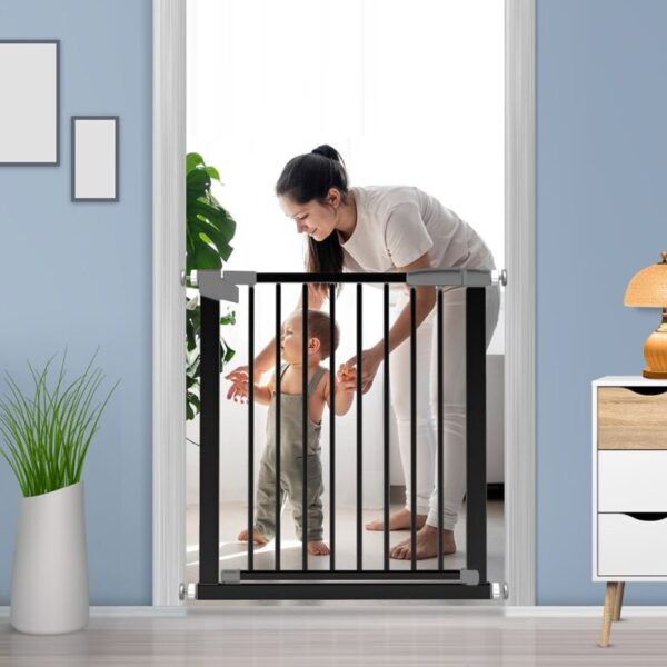 Star Daisy Metal Baby Gate Black Size 76 X 83 Cm