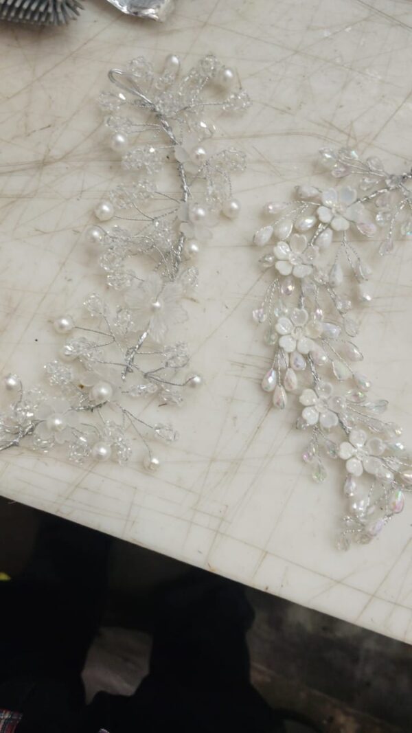 Trendy Women Silver Fabric Crown Hair Band Pack Of 2