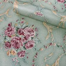 Self Adhesive Removable Peel And Stick Wallpaper 45X 3048 Cm Green Flower