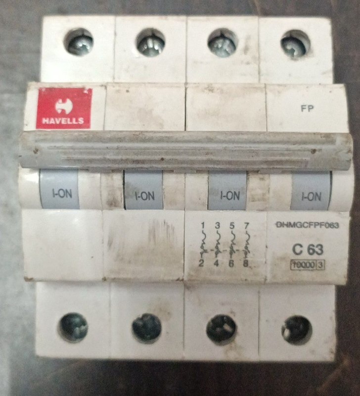 Havells Mcb 63A 4P C Curve 10Ka 4 Pole Used