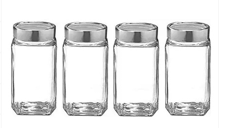 Glass Grocery Container Pack Of 5