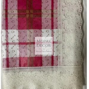 Decor Table Cover 3D Medium Size 2 To 4 Seater Pink Pattern Polyester Table Cover Lace