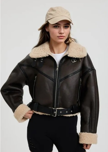 Savana Womens Brown Color Jacket Size S